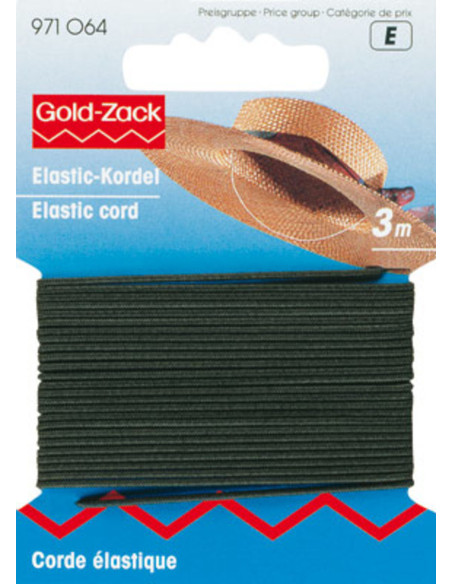 Zwarte hoedenelastiek