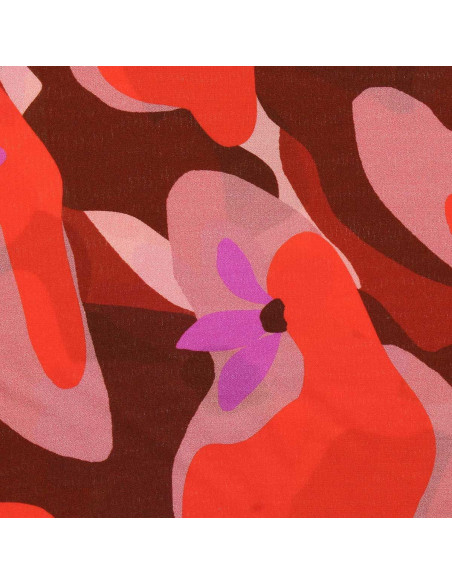 Fantasie viscose stof - Aimael rood en paars