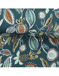 Fantasie viscose stof - Vamika leisteen en toffee