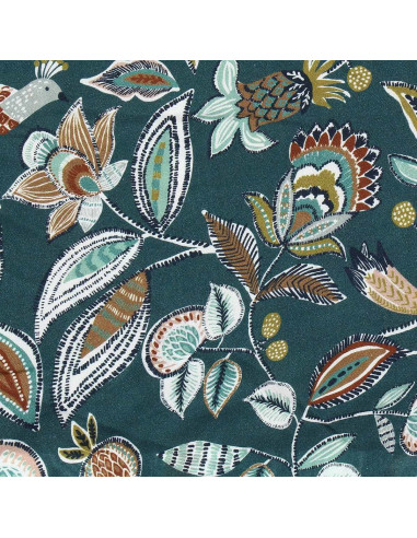 Fantasie viscose stof - Vamika leisteen en toffee