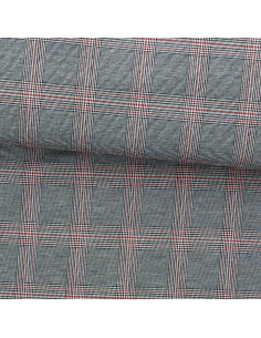 Schotse tartan stoffen in de mode - Zwart en rood
