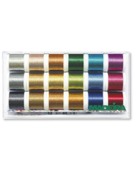 Doos met Metallic Glamour draden Madeira