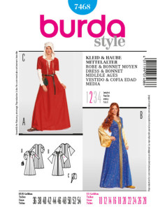 Historisch jurkpatroon - Burda 7468