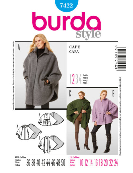 Cape patroon - Burda 7422