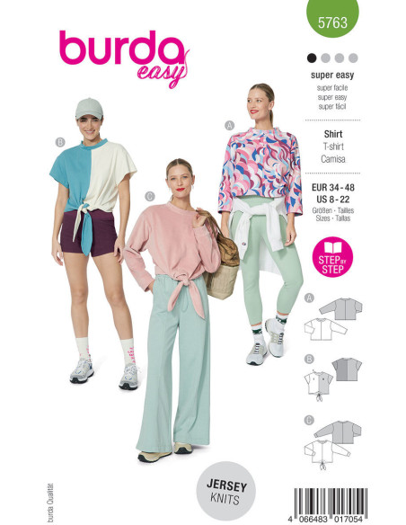 T-shirt patroon - Burda 5763