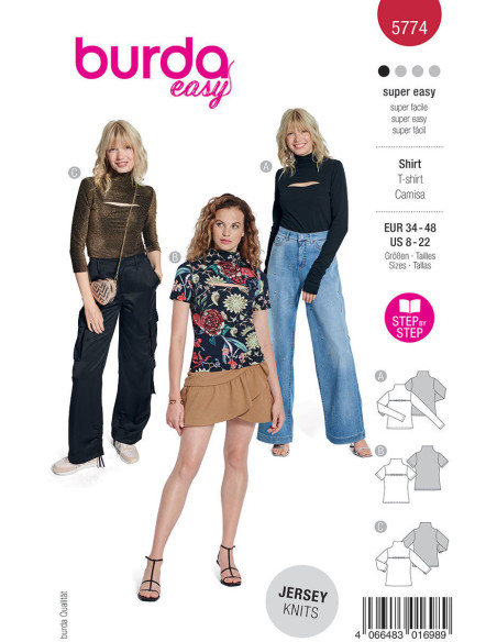 T-shirt patroon - Burda 5774