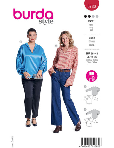Blousepatroon - Burda 5780