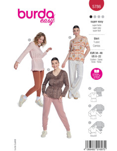 T-shirt patroon - Burda 5786