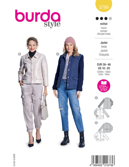 Jas patroon - Burda 5799