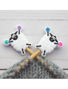 Breistoppers voor breinaalden - Cheerleader schaap