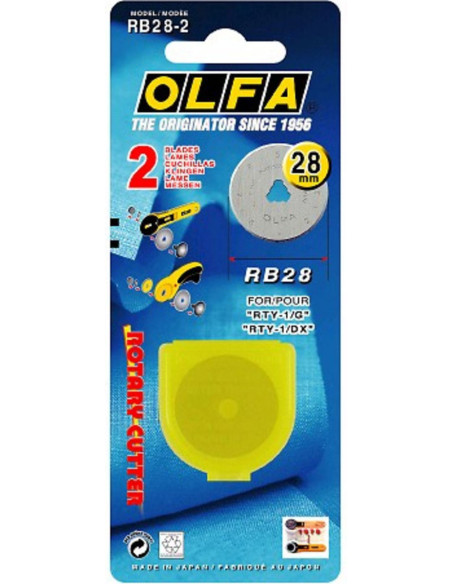 2 vervangmessen voor Olfa snijmes - 28 mm