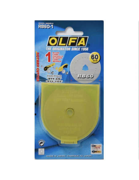 1 vervangmes voor Olfa snijder - 60 mm