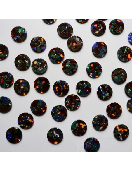 Kaart met 6 knopen van biohars 25 mm 4 gaten - Grimoire