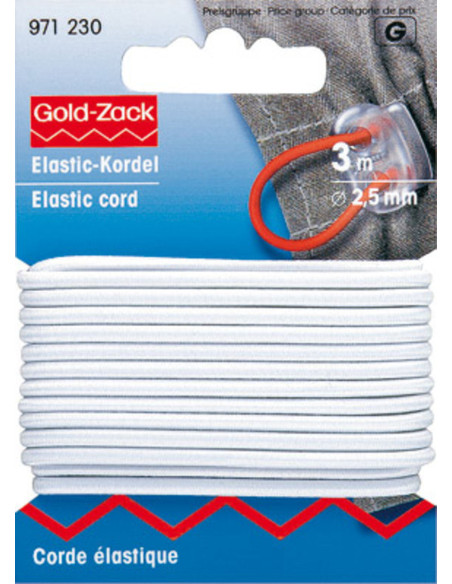 Witte elastische koord