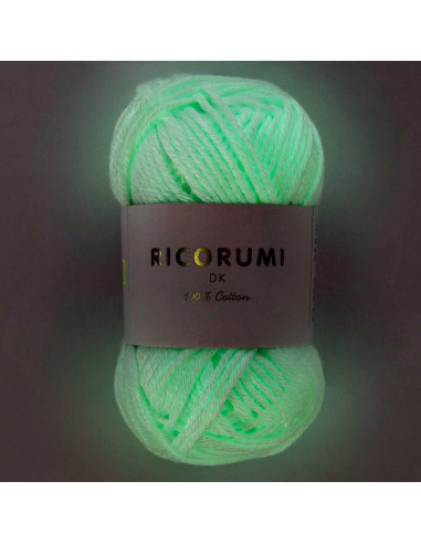 Gloeiend in het donker fosforescerend garen Ricorumi