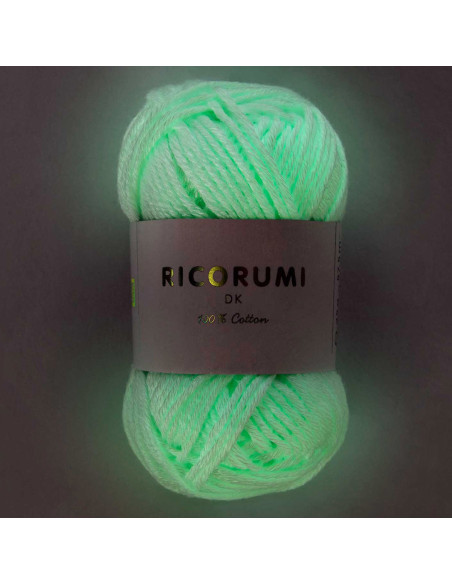 Gloeiend in het donker fosforescerend garen Ricorumi