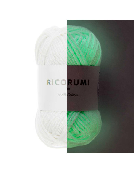 Gloeiend in het donker fosforescerend garen Ricorumi
