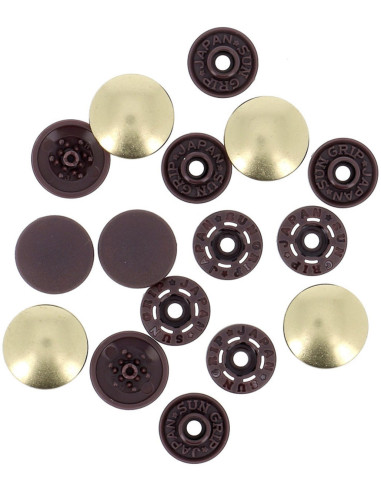 Magische drukknopen zonder tang 14 mm - Metalen goudafwerking