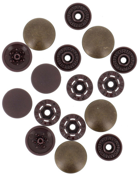 Magische drukknopen zonder tang 14 mm - Koper metalen afwerking