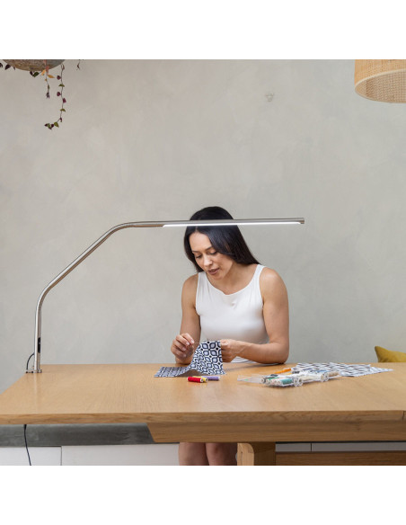 Lamp op tafel Daylight Design Slimline 4 - Geborsteld staal