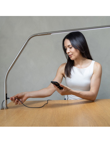 Lamp op tafel Daylight Design Slimline 4 - Geborsteld staal