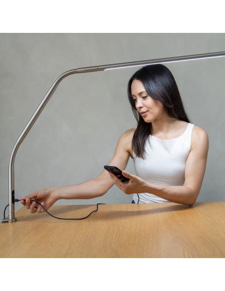 Lamp op tafel Daylight Design Slimline 4 - Geborsteld staal