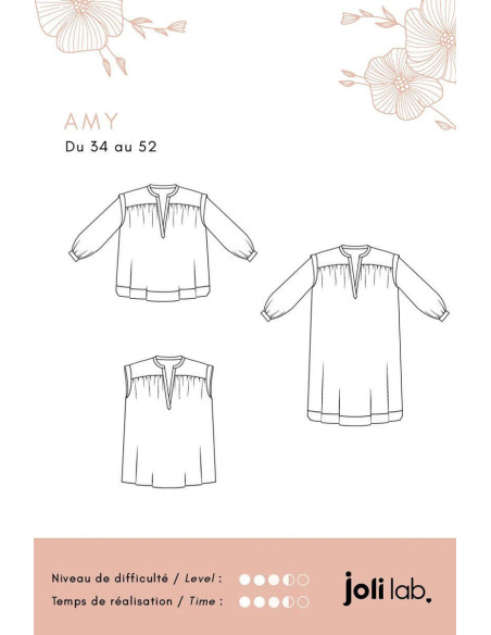 Patroon voor blouse en jurk Amy - Joli Lab