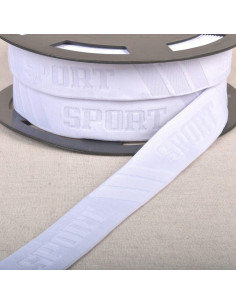 Elastische sportboxer met reliëf - Wit