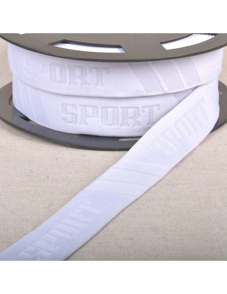 Elastische sportboxer met reliëf - Wit