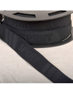 Elastische sportboxer met reliëf - Zwart