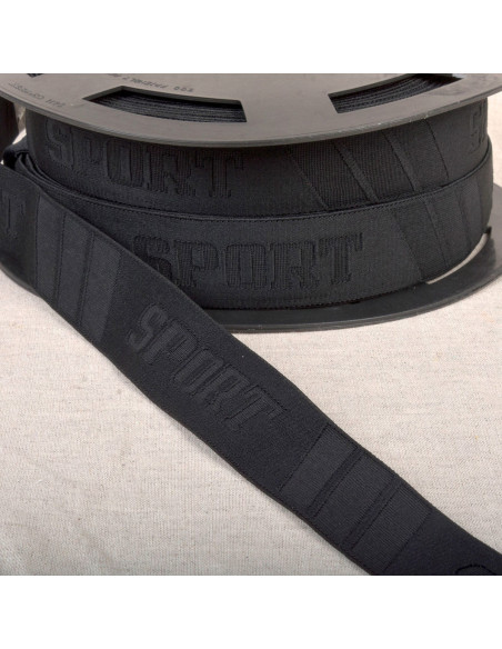 Elastische sportboxer met reliëf - Zwart