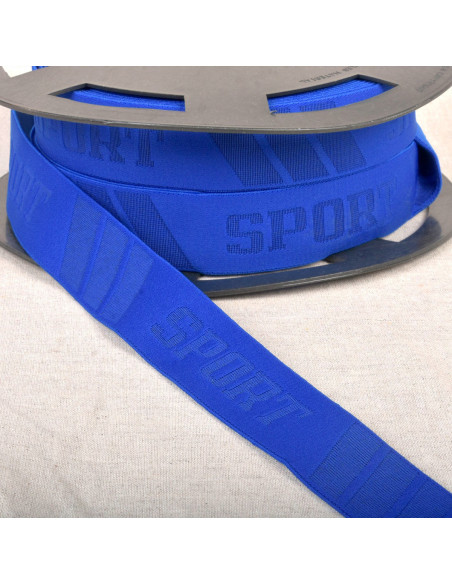Elastische sportboxer met reliëf - Koningsblauw