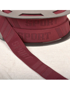 Elastische sportboxer met reliëf - Bordeaux