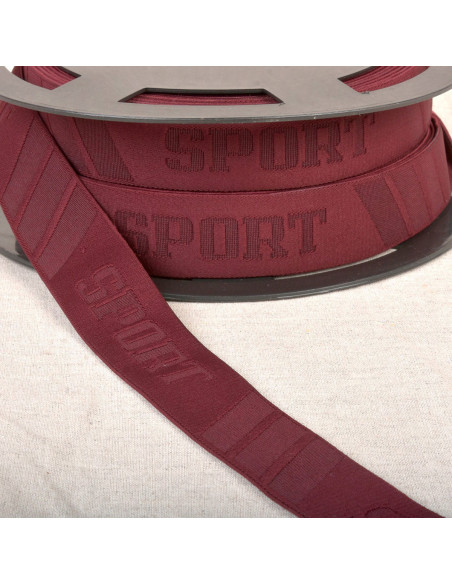 Elastische sportboxer met reliëf - Bordeaux