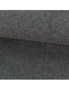 Tweed wollen stof voor jas - Middengrijs