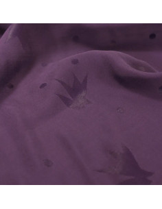 Jacquard viscose stof Streli Violet - Églantine & Zoé