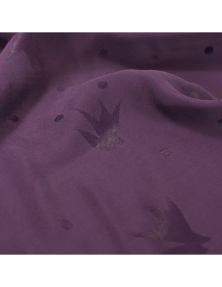 Jacquard viscose stof Streli Violet - Églantine & Zoé
