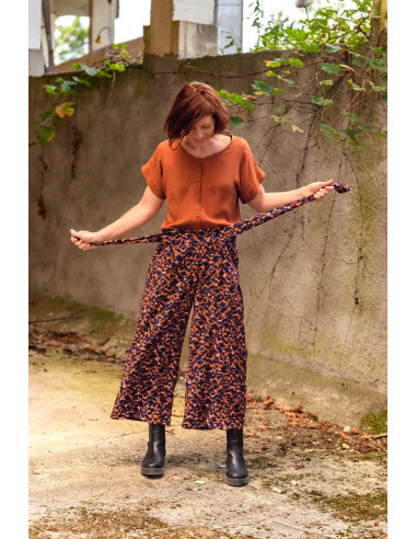 Viscose stof Granite Blauw - Églantine & Zoé