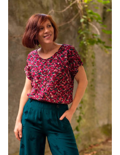 Viscose stof Granite Bordeaux - Églantine & Zoé 2