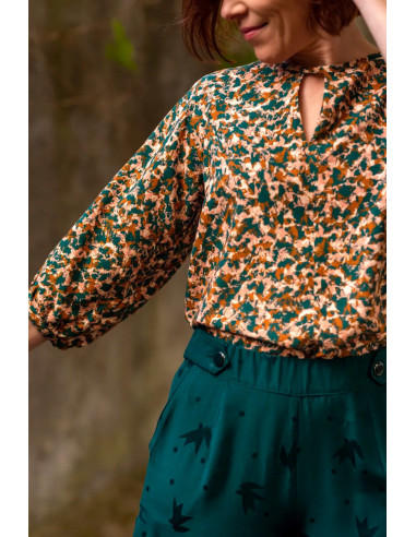 Viscose stof Granite Groen - Églantine & Zoé