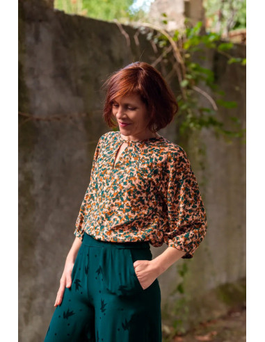 Viscose stof Granite Groen - Églantine & Zoé
