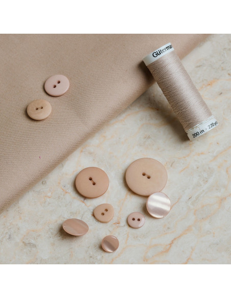 Waterafstotende katoenen stof Trench Sandy Sand - Atelier Brunette