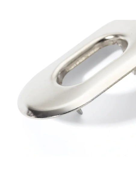 Ovale draaisluiting voor tassen - Zilver