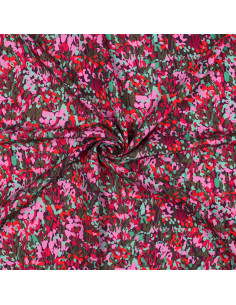 Viscose stof Nerida Hansen - Kleurrijke tuinpruim