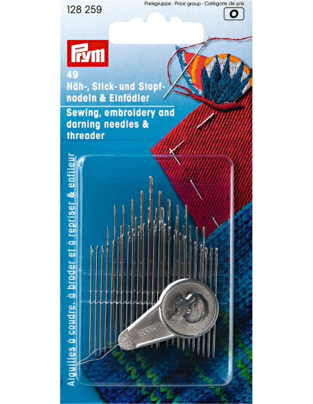 Assortiment van 49 naai-, borduur- en stopnaalden