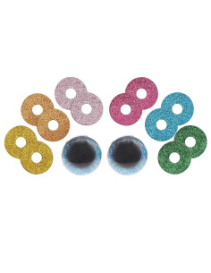 Veiligheidsogen 6 kleuren Ricorumi 30 mm - 1 paar