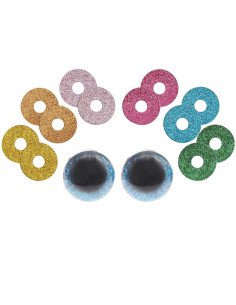 Veiligheidsogen 6 kleuren Ricorumi 40 mm - 1 paar