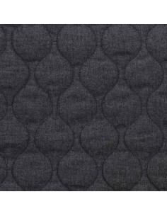 Gewatteerde katoenen stof wave - Denim chambray 2
