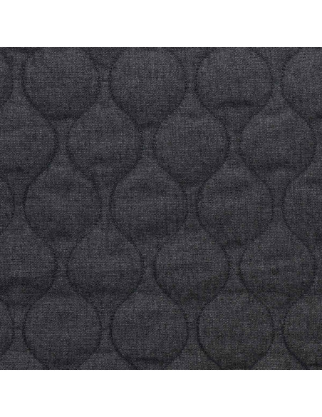Gewatteerde katoenen stof wave - Denim chambray