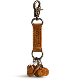 Sleutelhanger met leren riem Muud Feliz - Whisky 2